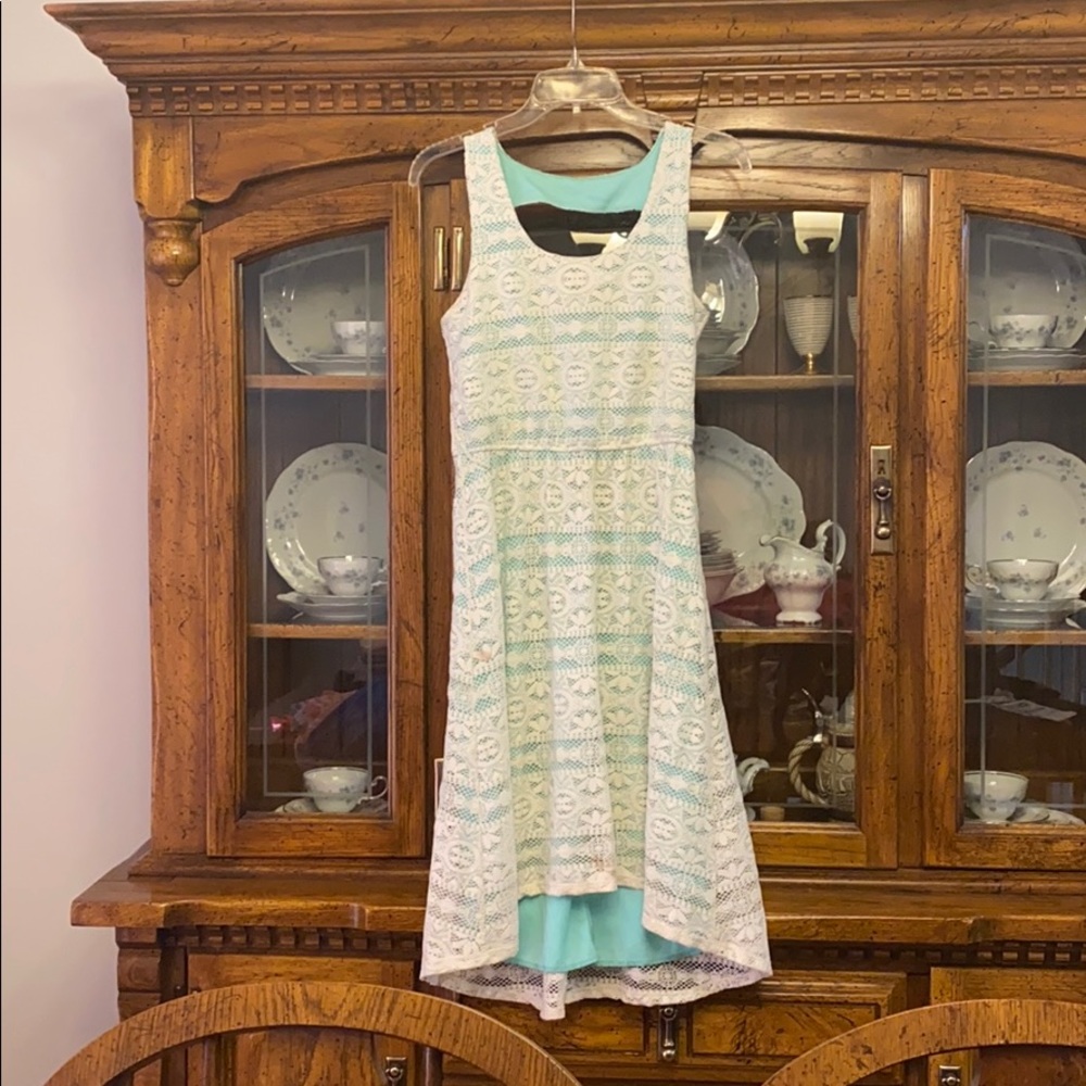 Lacey White and Blue Dress